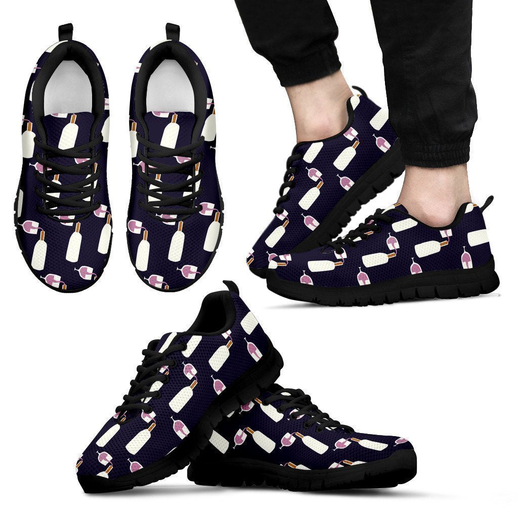 wine shoes-6teenth Outlet-Men's Sneakers - Black - wine shoes-US5 (EU38)-Vibe Cosy™