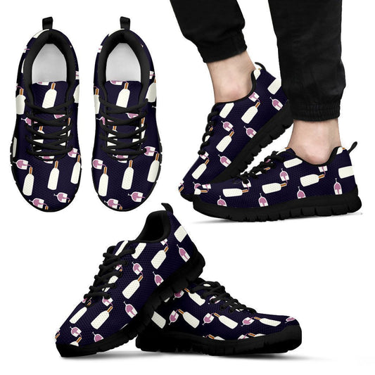 wine shoes-6teenth Outlet-Men's Sneakers - Black - wine shoes-US5 (EU38)-Vibe Cosy™