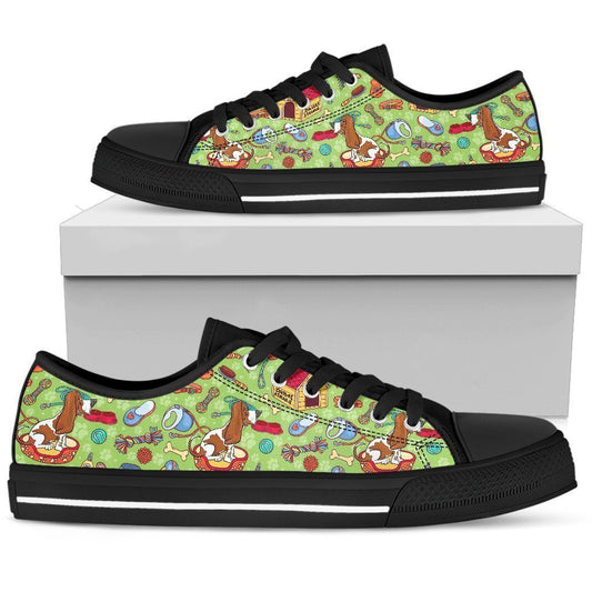 Basset Hound Women's Low Top Shoe-6teenth World™-Women's Low Top Shoe-US5.5 (EU36)-Vibe Cosy™