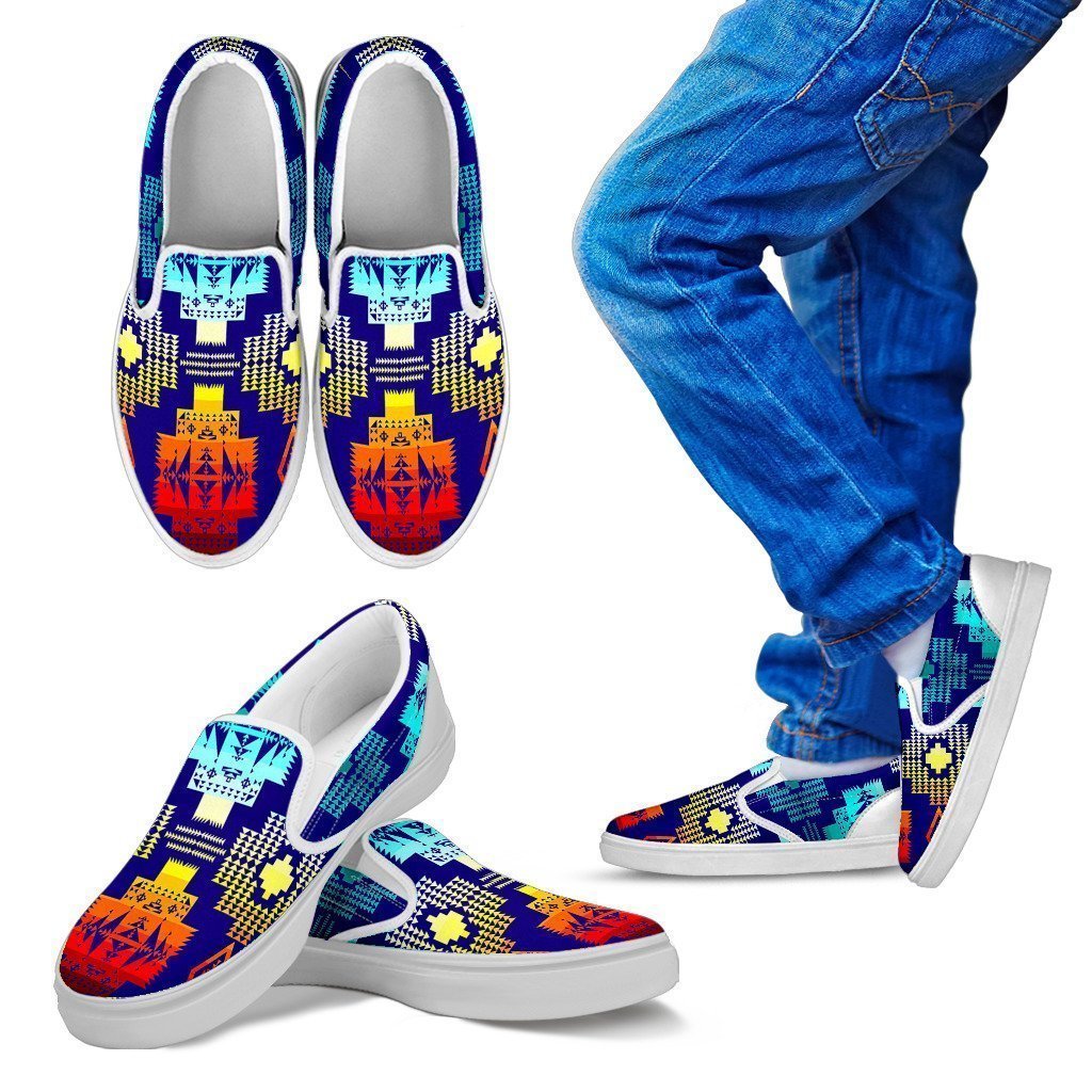 Blue Shades Kid's Slip Ons-6teenth World™-Kid's Slip Ons-11 CHILD (EU28)-Vibe Cosy™