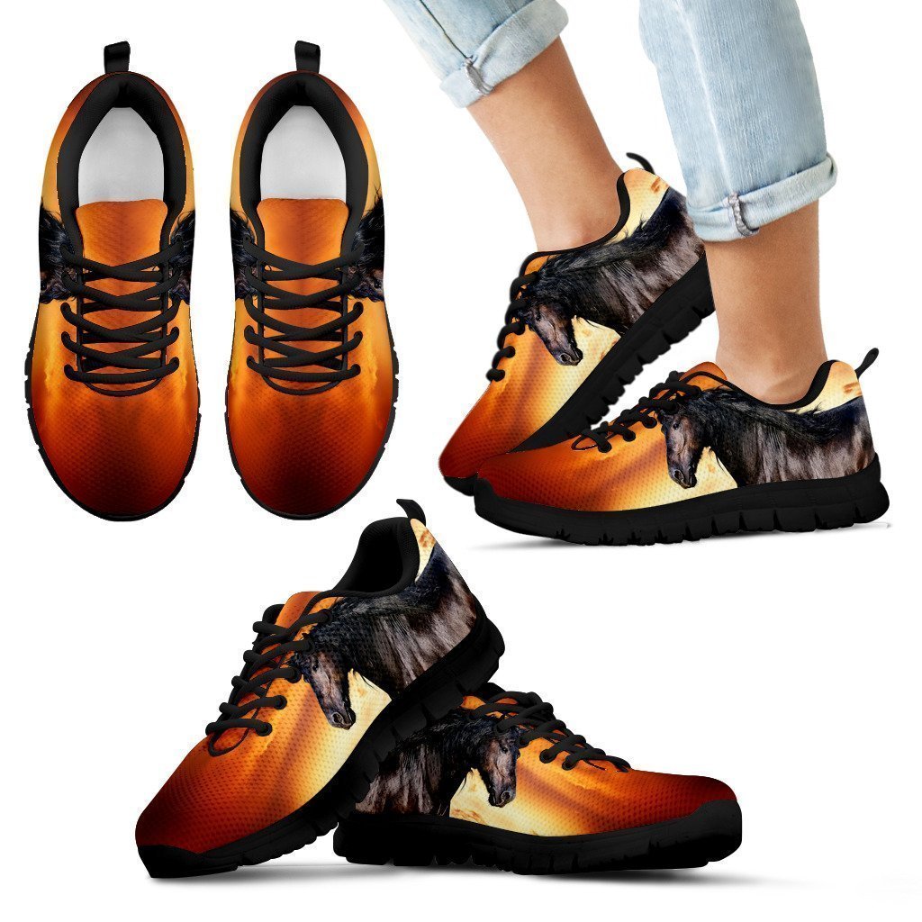 Horse Black Kid's Sneakers-6teenth World™-Kid's Sneakers-11 CHILD (EU28)-Vibe Cosy™
