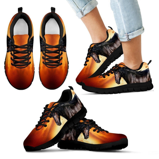 Horse Black Kid's Sneakers-6teenth World™-Kid's Sneakers-11 CHILD (EU28)-Vibe Cosy™