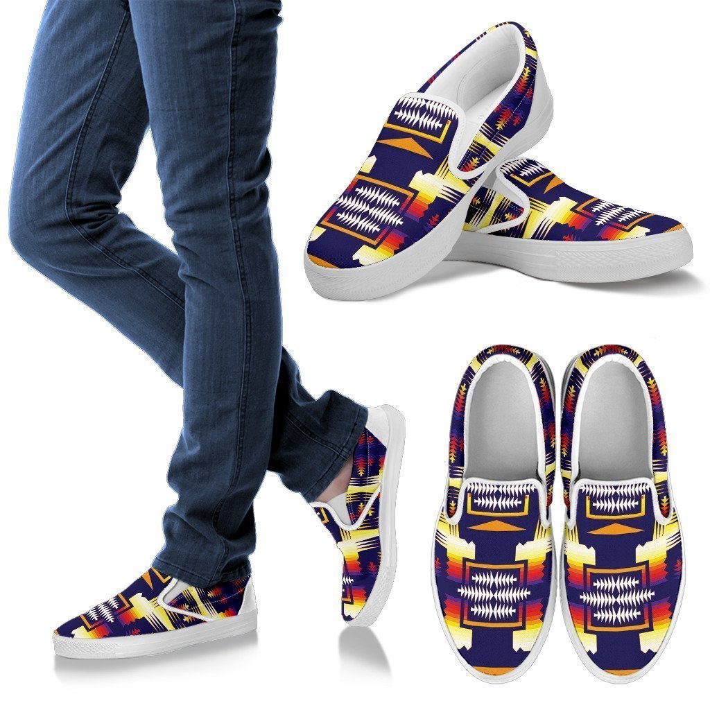 Southwest Rainbow Sage Men's Sopo Slip ons White Sole-6teenth World™-Kid's Sneakers-US8 (EU40)-Vibe Cosy™