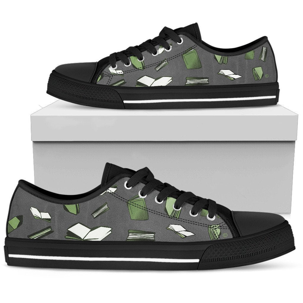 Books green multi Low Top Women's-6teenth World™-Women's Low Top Shoe-US5.5 (EU36)-Vibe Cosy™