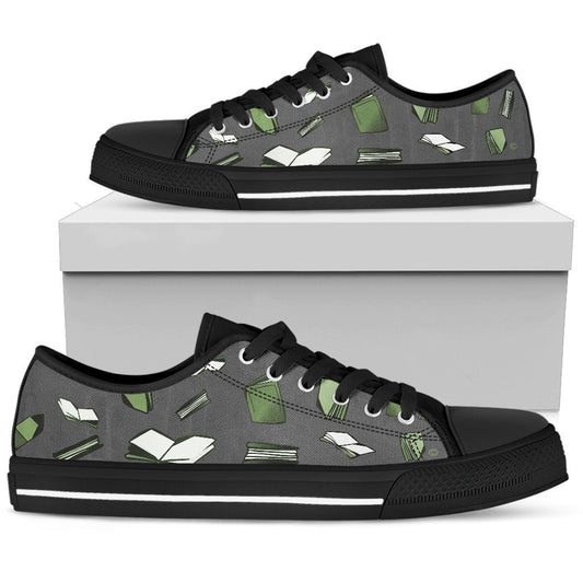 Books green multi Low Top Women's-6teenth World™-Women's Low Top Shoe-US5.5 (EU36)-Vibe Cosy™