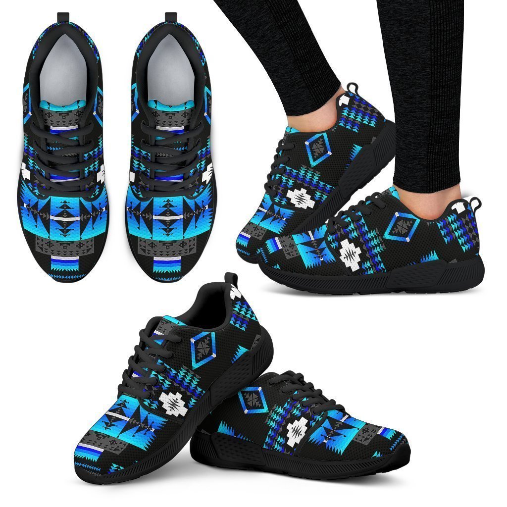 Seven Tribes Black and Blue Sopo Women's Athletic Sneakers-6teenth World™-Women's Athletic Sneakers-US5 (EU35)-Vibe Cosy™