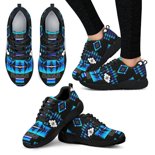 Seven Tribes Black and Blue Sopo Women's Athletic Sneakers-6teenth World™-Women's Athletic Sneakers-US5 (EU35)-Vibe Cosy™