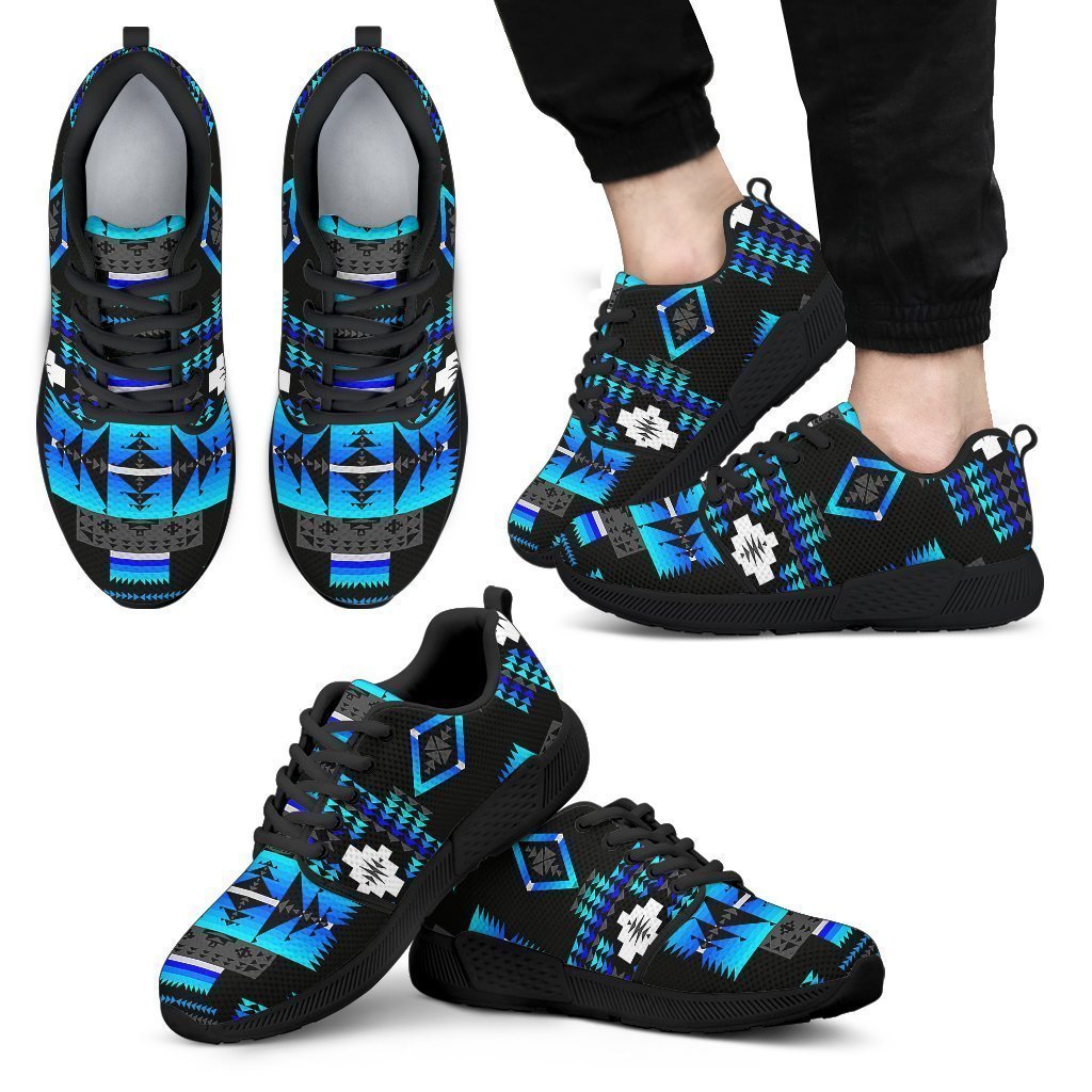 Seven Tribes Black and Blue Sopo Men's Athletic Sneakers-6teenth World™-Men's Athletic Sneakers-US5 (EU38)-Vibe Cosy™