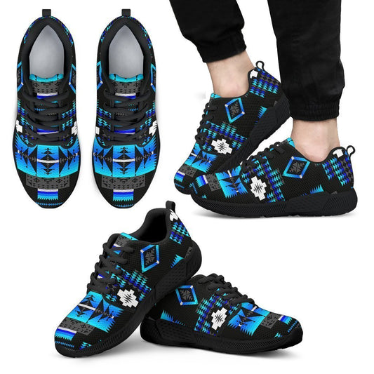 Seven Tribes Black and Blue Sopo Men's Athletic Sneakers-6teenth World™-Men's Athletic Sneakers-US5 (EU38)-Vibe Cosy™