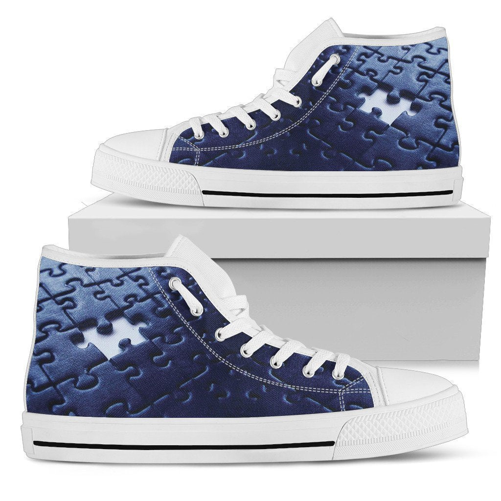 Autism Shoes-Shoes-6teenth Outlet-Womens High Top - White - Autism Shoes-US5.5 (EU36)-Vibe Cosy™