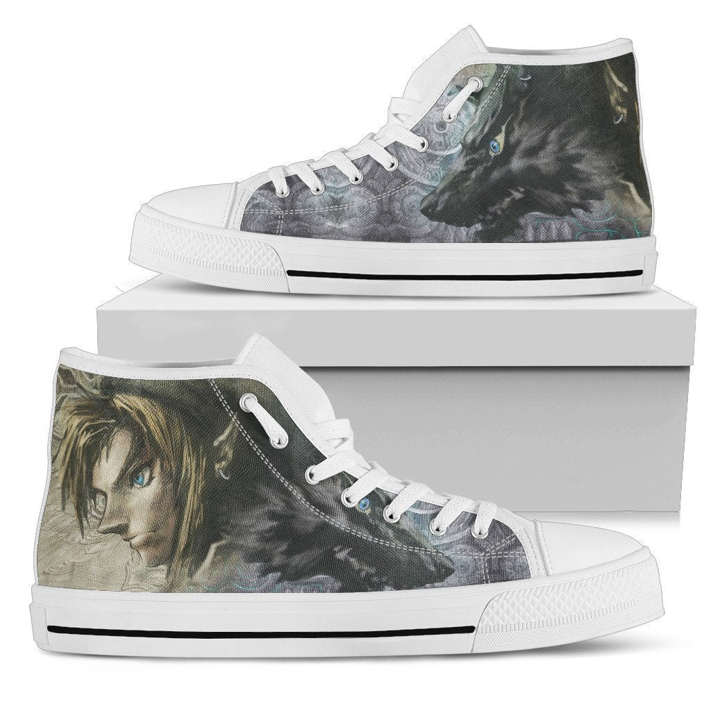 Grey Wolf Shoes-Shoes-6teenth Outlet-Womens High Top - White - Grey Wolf Shoes-US5.5 (EU36)-Vibe Cosy™