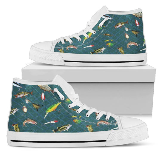 Swimming fish Women's High Tops-6teenth World™-Women's High Top Shoe-US5.5 (EU36)-Vibe Cosy™