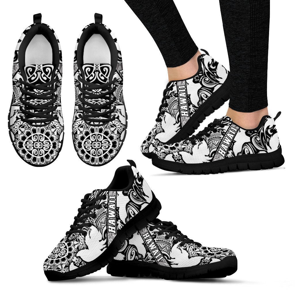 Hawaii Polynesian Sneakers 07 - AH - J9-SNEAKERS-Alohawaii-Women's Sneakers-US5 (EU35)-Black-Vibe Cosy™