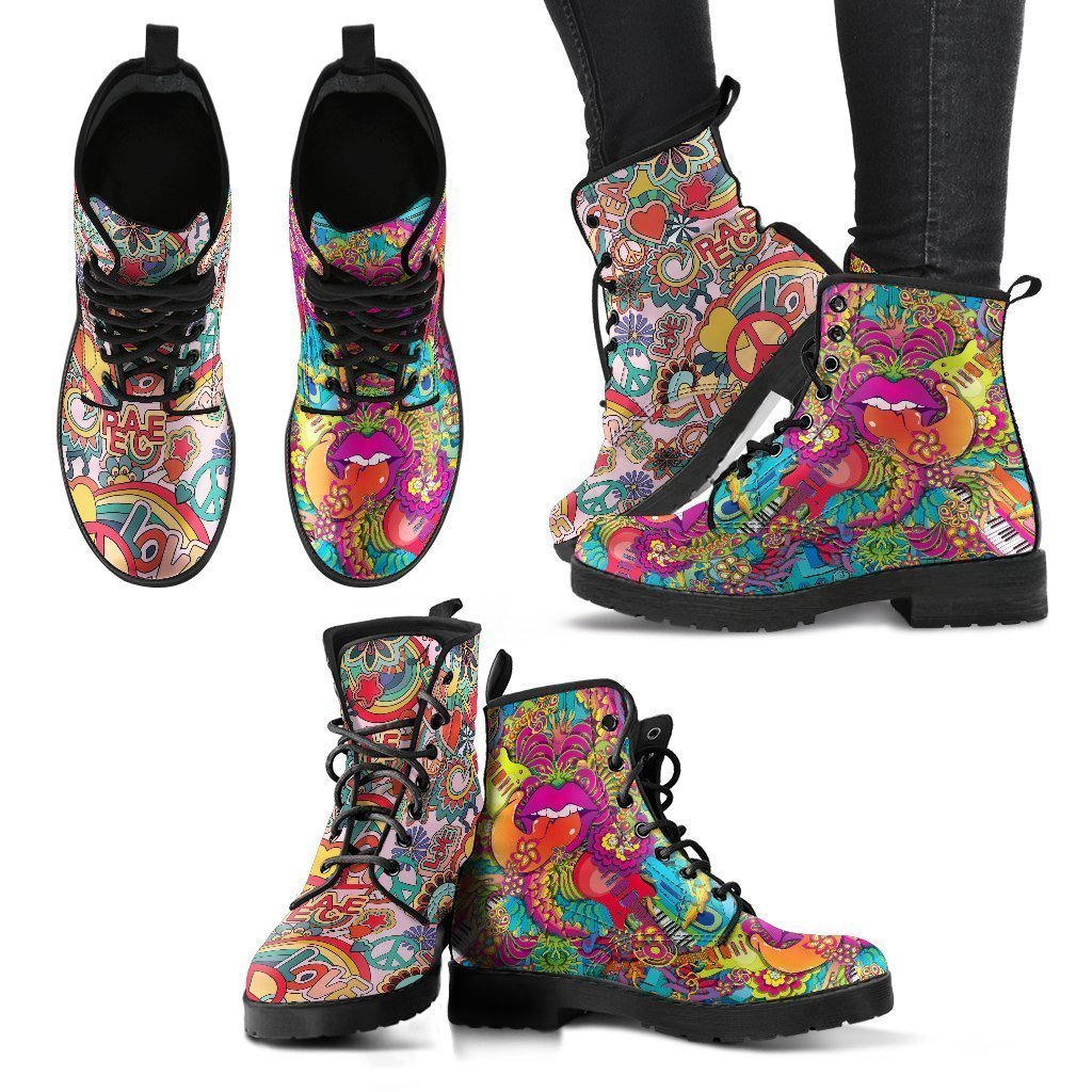 Hippie Women's Leather Boots-Shoes-HD09-Women's Leather Boots-US5 (EU35)-Vibe Cosy™