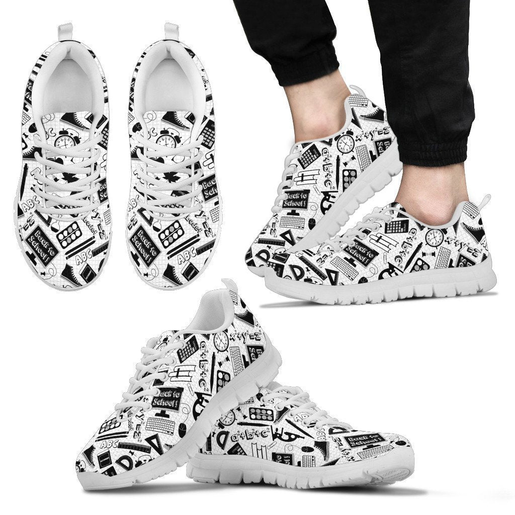 TEACHER WHITE SNEAKER MEN'S-6teenth World™-Men's Sneakers-US5 (EU38)-Vibe Cosy™