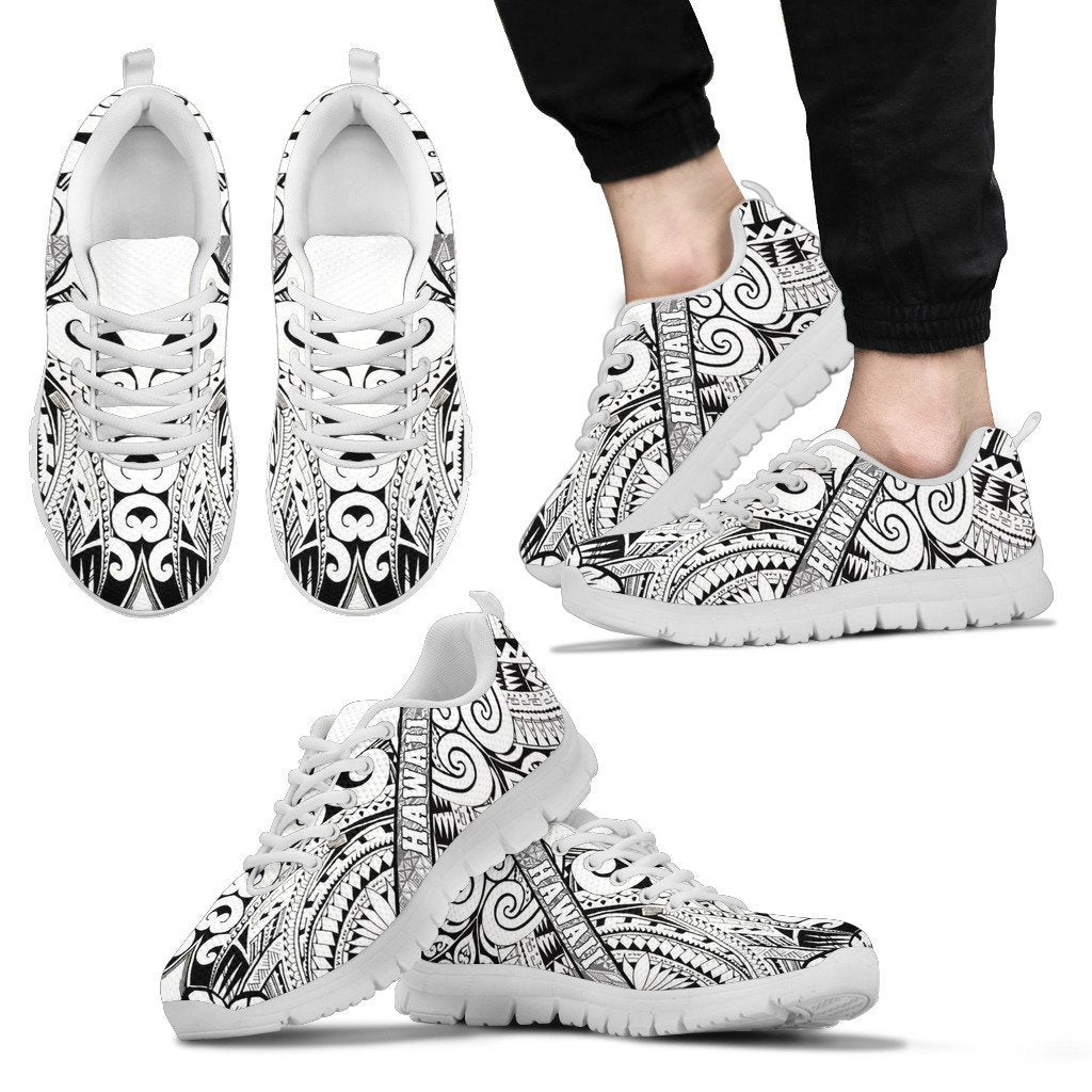 Hawaii Polynesian Sneakers 06 - AH - J9-SNEAKERS-Alohawaii-Men's Sneakers-US5 (EU38)-White-Vibe Cosy™