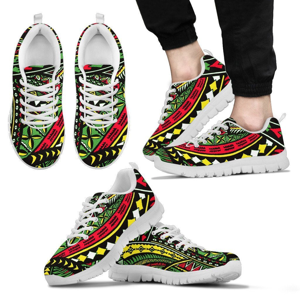 Hawaii Poly Tribal Sneakers - AH-SNEAKERS-Alohawaii-Men's Sneakers-US5 (EU38)-White-Vibe Cosy™