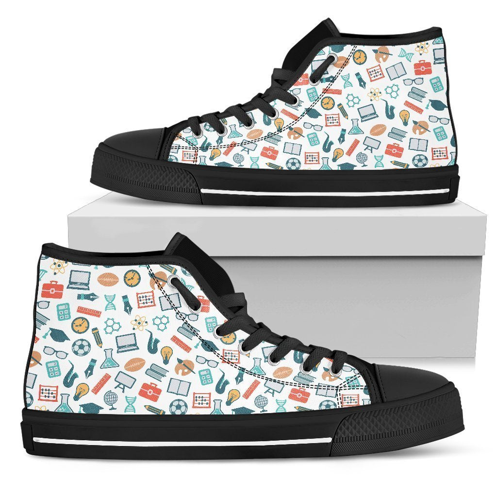 Science Patterns-Shoes-6teenth Outlet-Mens High Top - Black - Science Patterns-US5 (EU38)-Vibe Cosy™