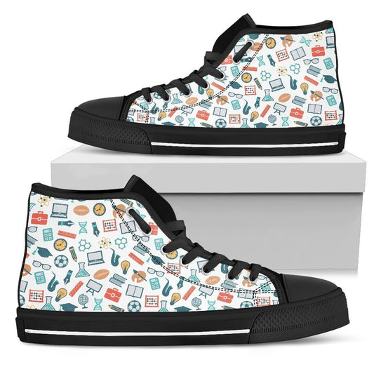 Science Patterns-Shoes-6teenth Outlet-Mens High Top - Black - Science Patterns-US5 (EU38)-Vibe Cosy™