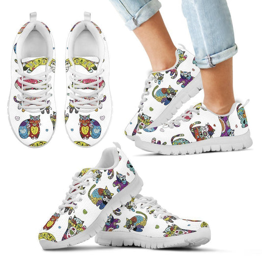 Abstract Cats Kid's Sneakers-6teenth World™-Kid's Sneakers-11 CHILD (EU28)-Vibe Cosy™