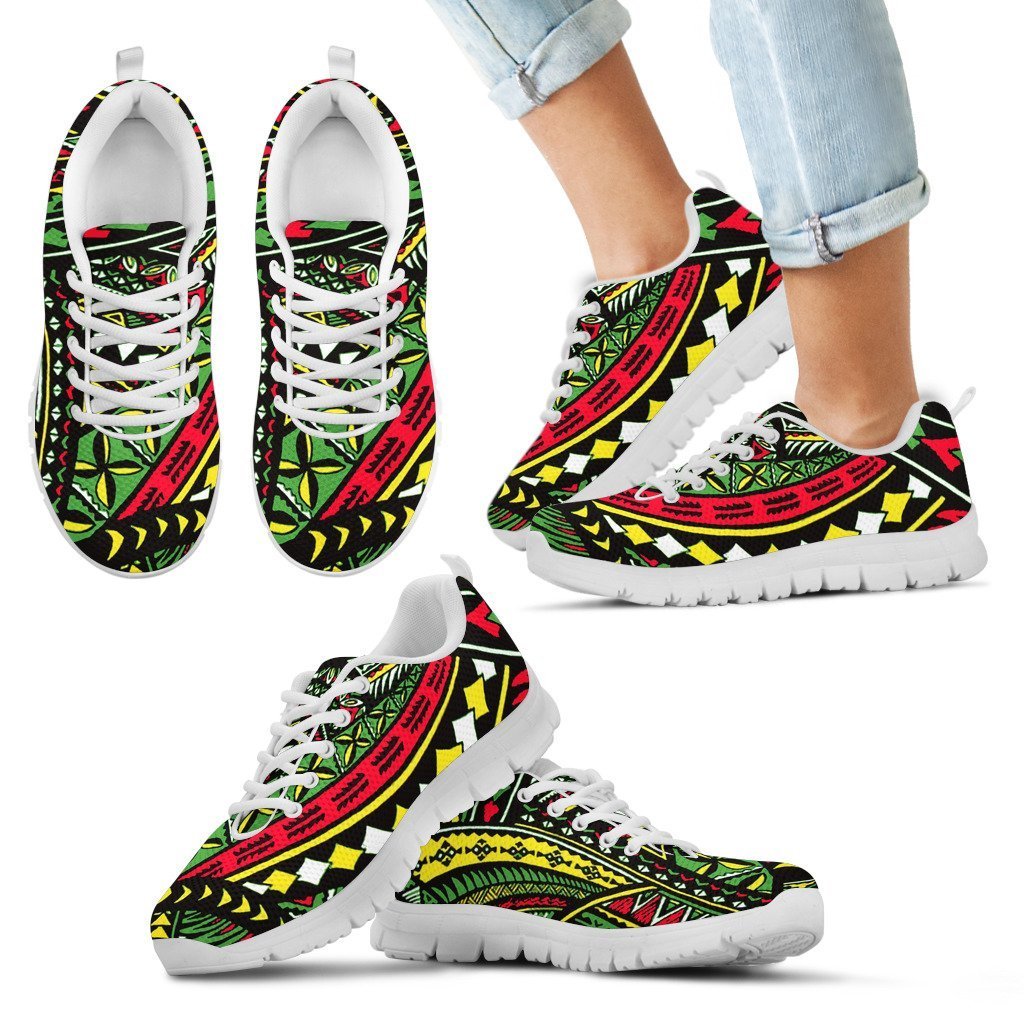 Hawaii Poly Tribal Sneakers - AH-SNEAKERS-Alohawaii-Kid's Sneakers-11 CHILD (EU28)-White-Vibe Cosy™