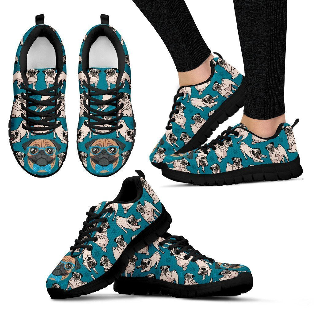 Pug Love Women's Sneakers-6teenth World™-Women's Sneakers-US5 (EU35)-Vibe Cosy™