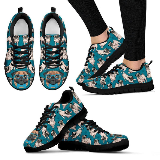 Pug Love Women's Sneakers-6teenth World™-Women's Sneakers-US5 (EU35)-Vibe Cosy™