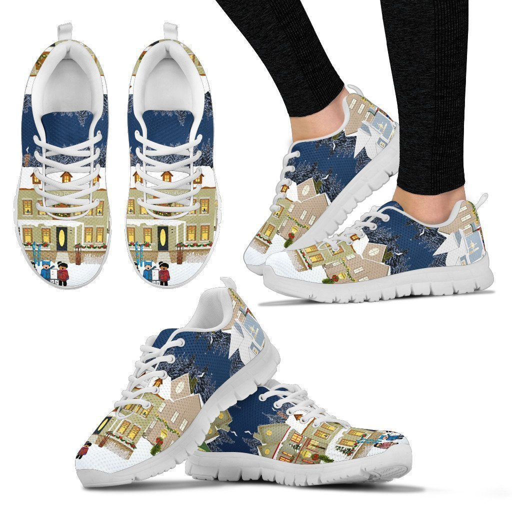 White Christmas Women's Sneakers-6teenth World™-Women's Sneakers-US5 (EU35)-Vibe Cosy™
