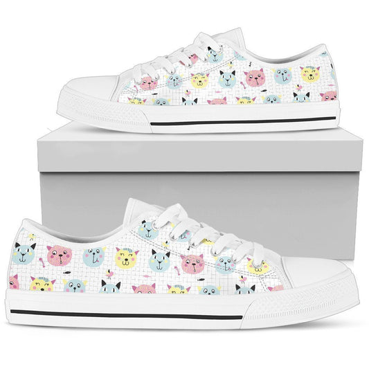 Cats Women's Low Top Shoe-6teenth World™-Women's Low Top Shoe-US5.5 (EU36)-Vibe Cosy™
