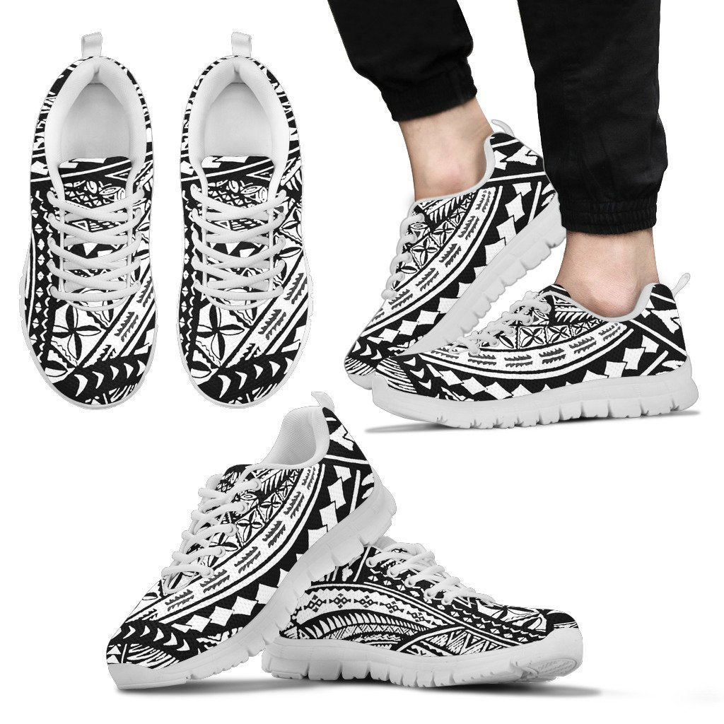 Hawaii Poly Sneakers - Black & White Version - AH-SNEAKERS-Alohawaii-Men's Sneakers - White-US5 (EU38)-Black & White-Vibe Cosy™