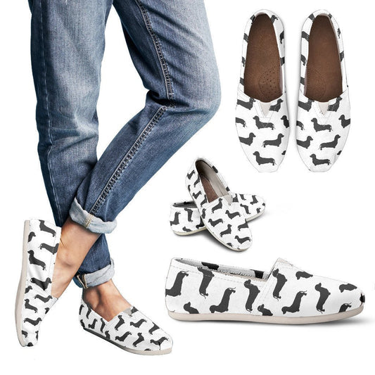 Grey Dachshund Women's Casual Shoes-6teenth World™-Women's Casual Shoes-US6 (EU36)-Vibe Cosy™