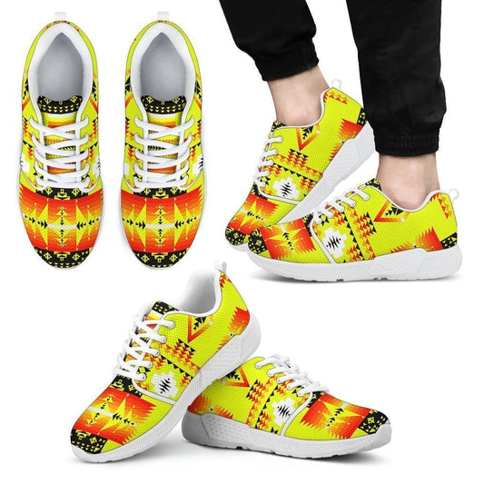 Seven Tribes Yellow Men's Athletic Sneakers White Sole-6teenth World™-Men's Athletic Sneakers-US5 (EU38)-Vibe Cosy™