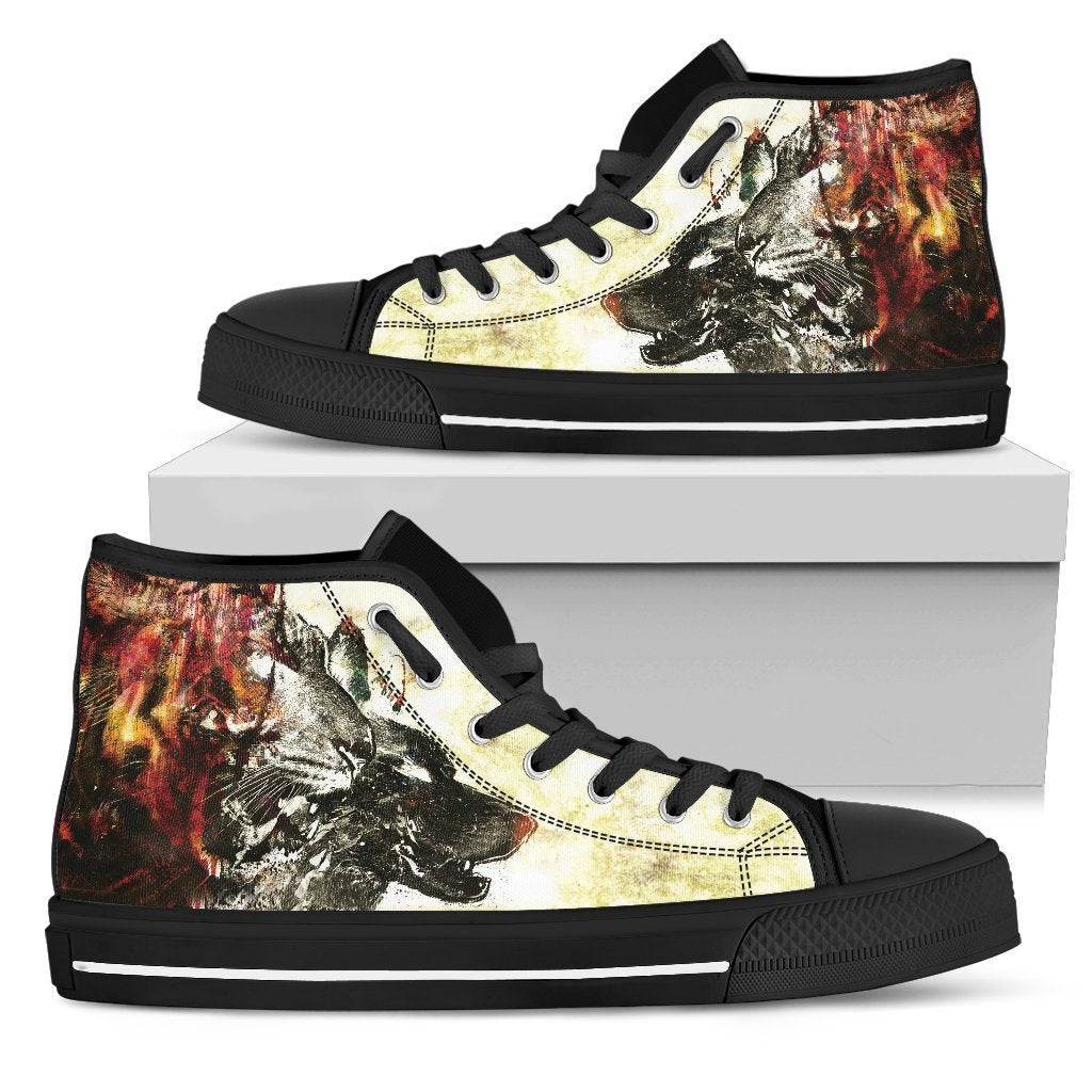 Wolf Shoes-Shoes-6teenth Outlet-Mens High Top - Black - Wolf Shoes-US5 (EU38)-Vibe Cosy™