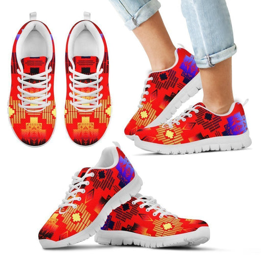 Seven Tribes Double Horizon Red Sopo Kid's Sneakers White Sole-6teenth World™-Kid's Sneakers-11 CHILD (EU28)-Vibe Cosy™