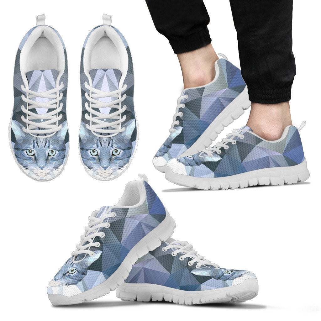 Slick Ice Blue Cat Men's Sneakers-6teenth World™-Men's Sneakers-US5 (EU38)-Vibe Cosy™