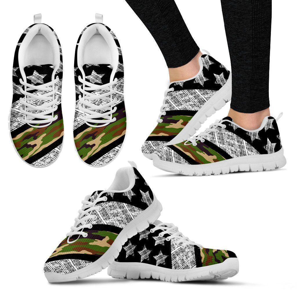 Army Thin Line (White) Women's Sneakers-6teenth World™-Women's Sneakers-US5 (EU35)-Vibe Cosy™