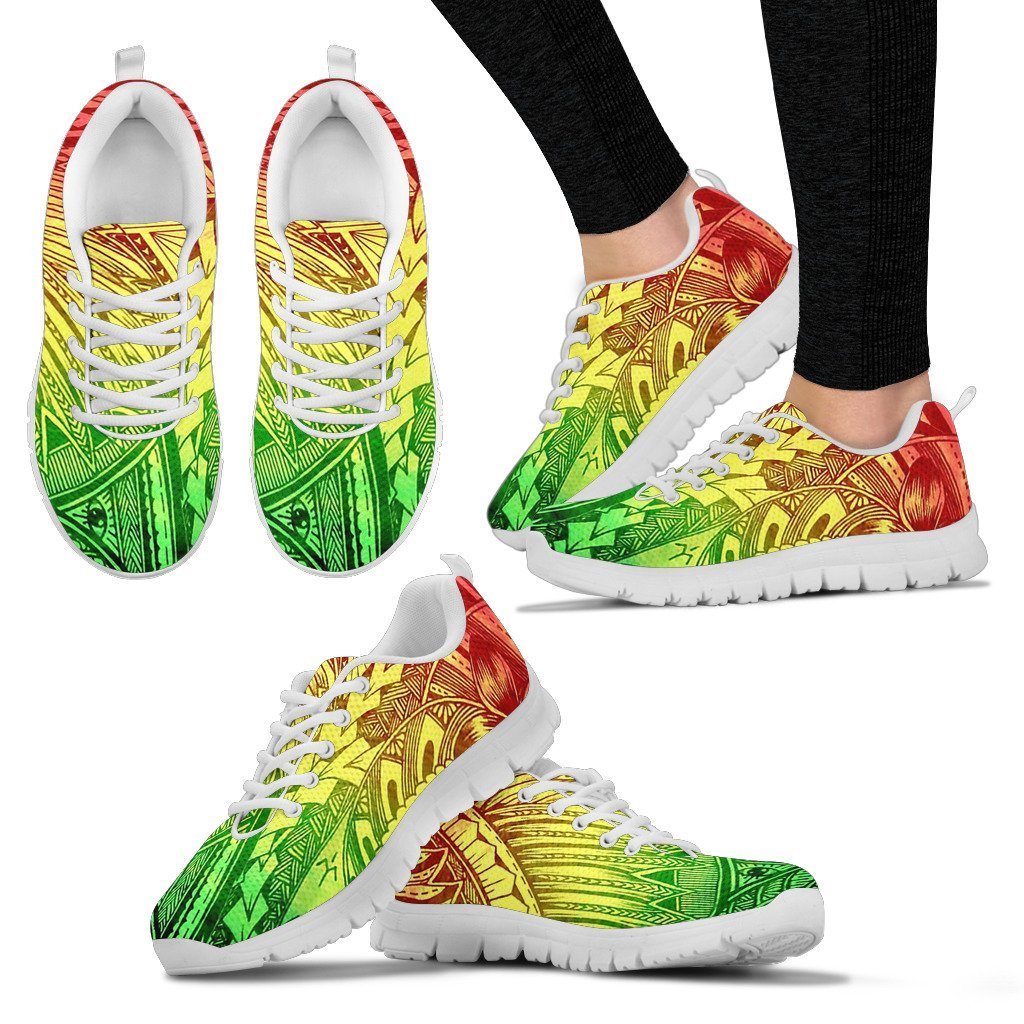 Poly Tribal Sneakers 17 - AH - J9-SNEAKERS-Alohawaii-Women's Sneakers-US5 (EU35)-White-Vibe Cosy™