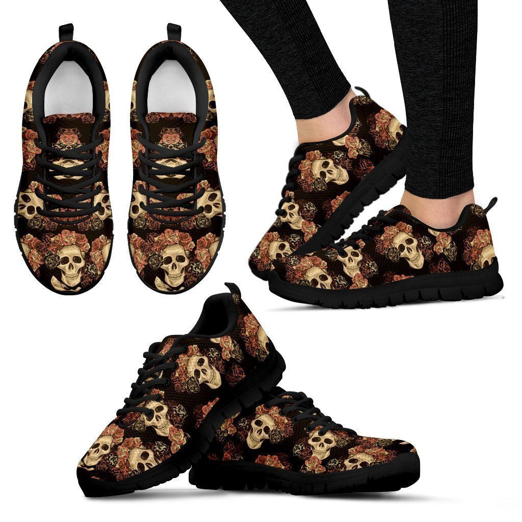 Gothic Skull & Roses Shoes - Sneakers-6teenth World™-Women's Sneakers-US5 (EU35)-Vibe Cosy™