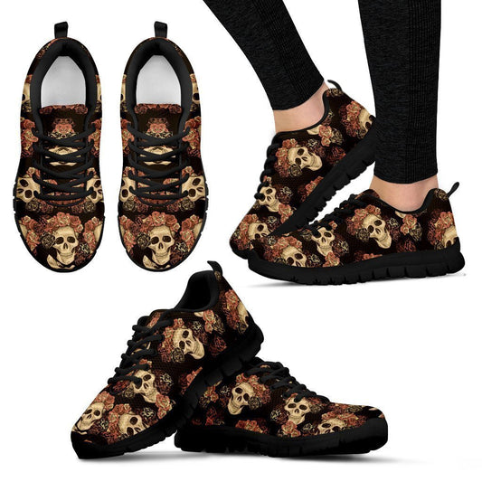 Gothic Skull & Roses Shoes - Sneakers-6teenth World™-Women's Sneakers-US5 (EU35)-Vibe Cosy™