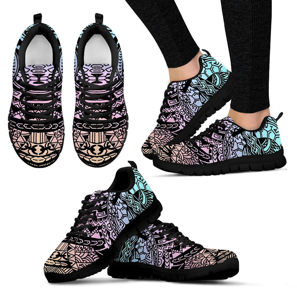 Poly Tribal Sneakers 11 - AH - J9-SNEAKERS-Alohawaii-Women's Sneakers-US5 (EU35)-Black-Vibe Cosy™