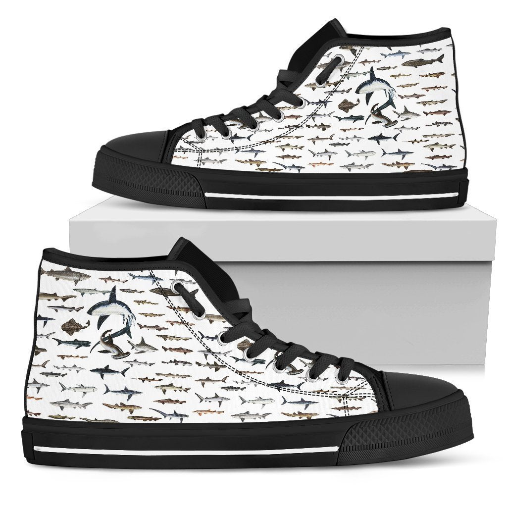 Shark Shoes PP-HbArts-Mens High Top - Black - Shark Shoes-US5 (EU38)-Vibe Cosy™
