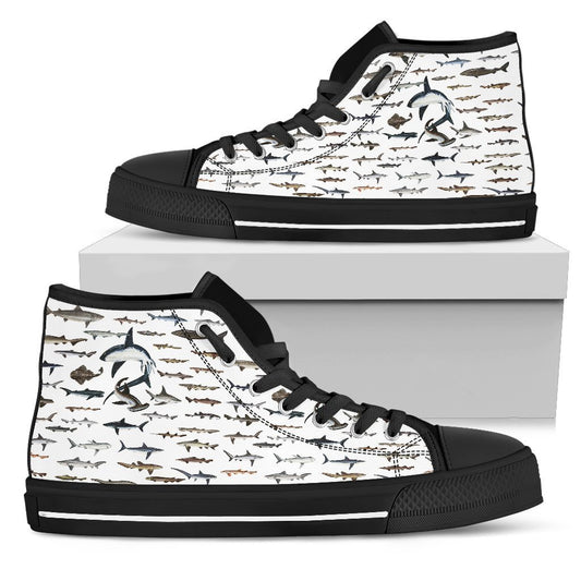 Shark Shoes PP-HbArts-Mens High Top - Black - Shark Shoes-US5 (EU38)-Vibe Cosy™