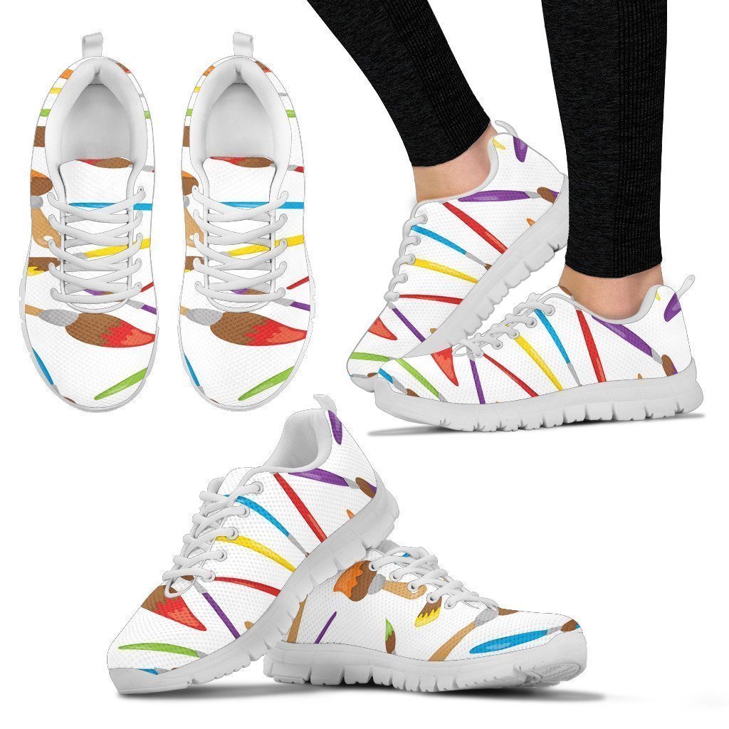 Paint Brushes Women's Sneakers-6teenth World™-Women's Sneakers-US5 (EU35)-Vibe Cosy™