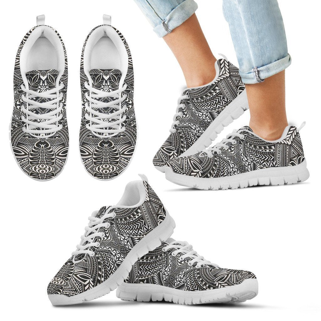 Poly Tribal Sneakers 19 - AH - J9-SNEAKERS-Alohawaii-Kid's Sneakers-11 CHILD (EU28)-White-Vibe Cosy™