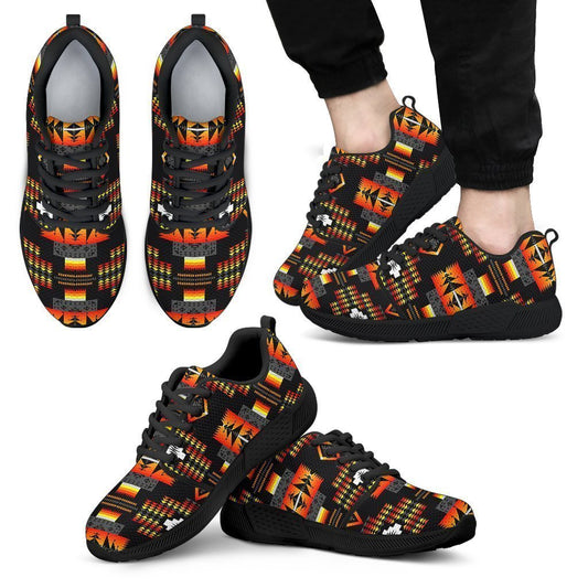 Seven Tribes Black Sopo Men's Athletic Sneakers-6teenth World™-Men's Athletic Sneakers-US5 (EU38)-Vibe Cosy™