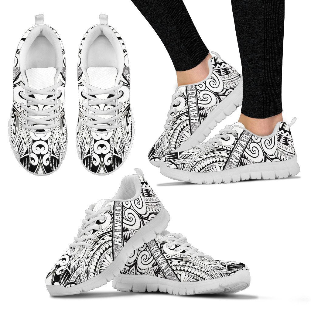 Hawaii Polynesian Sneakers 06 - AH - J9-SNEAKERS-Alohawaii-Women's Sneakers-US5 (EU35)-White-Vibe Cosy™