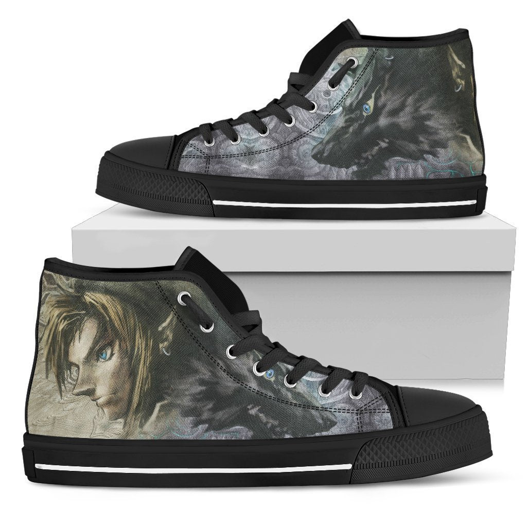 Grey Wolf Shoes-Shoes-6teenth Outlet-Mens High Top - Black - Grey Wolf Shoes-US5 (EU38)-Vibe Cosy™
