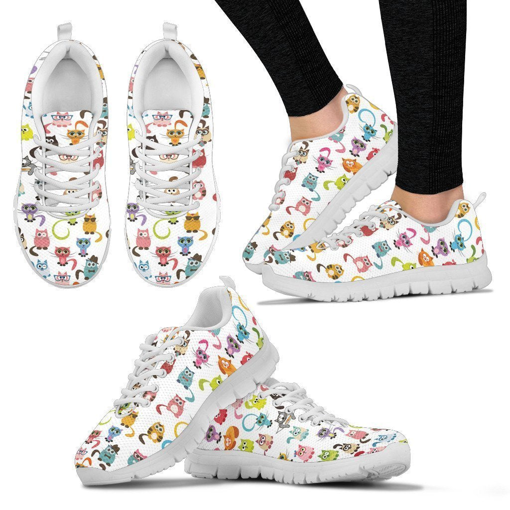 White Cats Women's Sneakers-6teenth World™-Women's Sneakers-US5 (EU35)-Vibe Cosy™