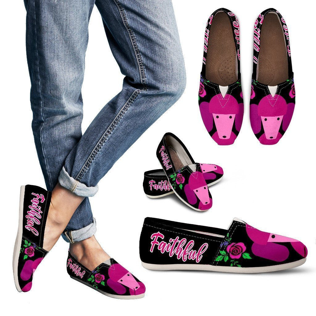 Pink Poodle Women's Casual Shoes Faithful Dog-6teenth World™-Women's Casual Shoes-US6 (EU36)-Vibe Cosy™