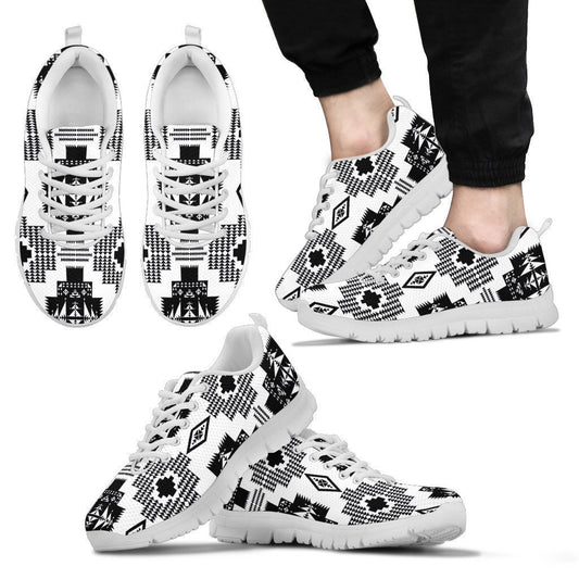 Seven Tribes White and Black Sopo Men's Sneakers White Sole-6teenth World™-Men's Sneakers-US5 (EU38)-Vibe Cosy™